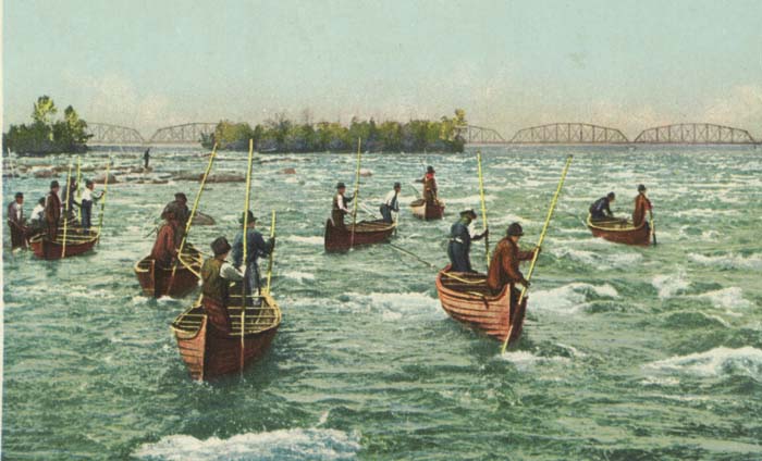 Indians Fishing in the Rapids