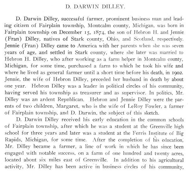 D. Darwin Dilley Bio