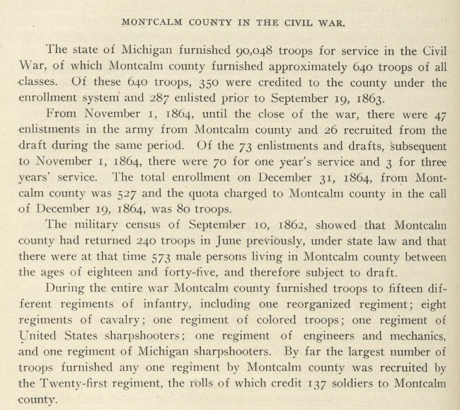 Montcalm County in the Civil War by John W. Dasef