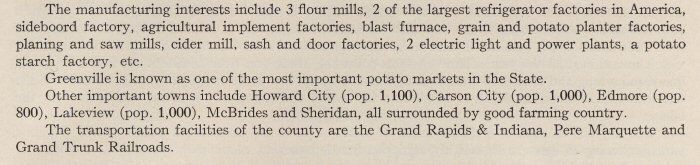 Montcalm County History - 1914