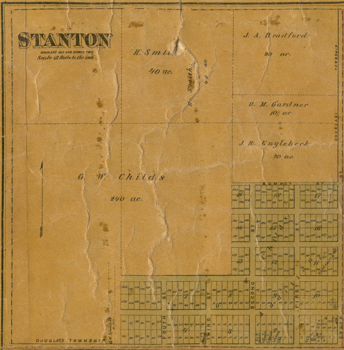 1875 Stanton Map - NW