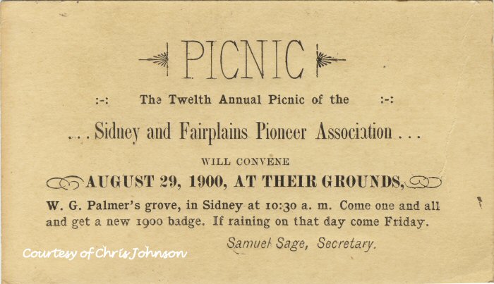 Fairplains 12th Annual Pioneer Association Picnic