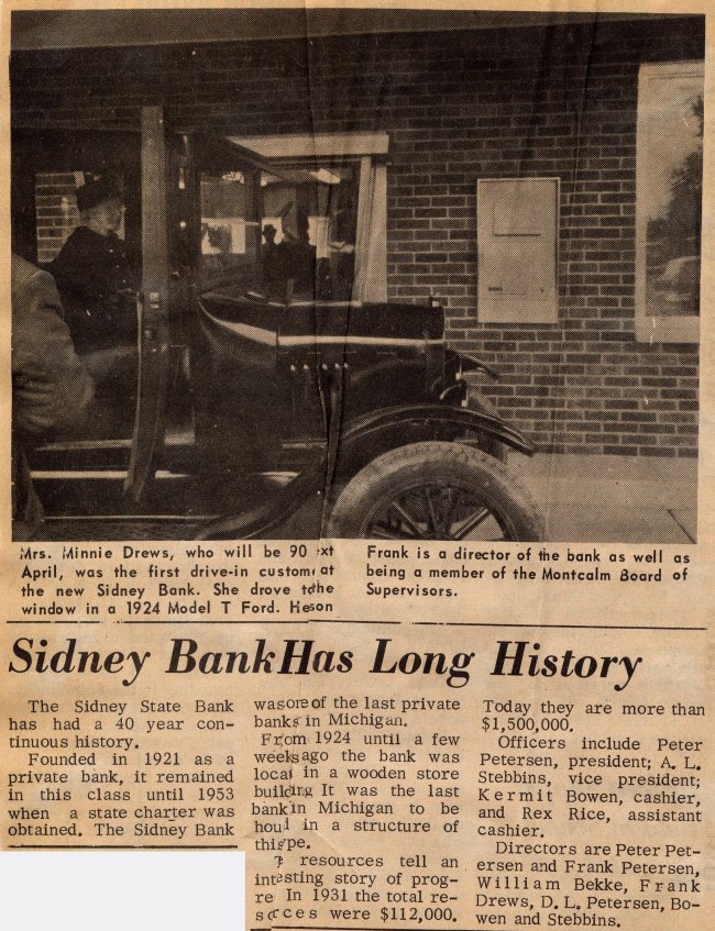 The new Sidney State Bank Opens