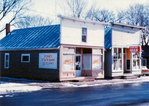 Sidney Bank, Tavern on right.
