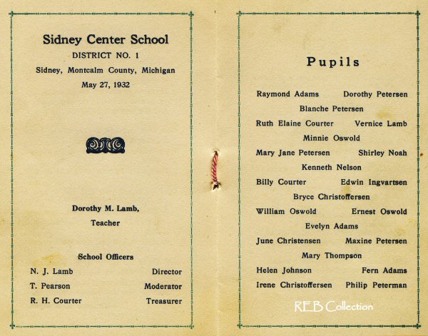 Sidney School - 1932