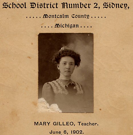 Sidney, Michigan - 1902 Teacher