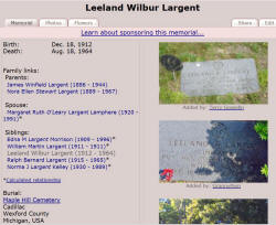 Leeland Largent Find A Grave Memorial