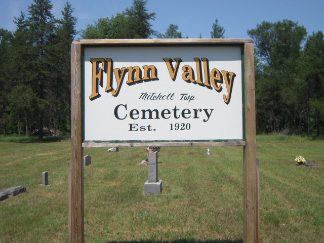Flynn Valley Cemetery sign