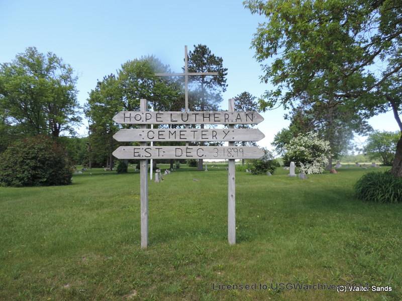 Hope Lutheran Cemetery sign