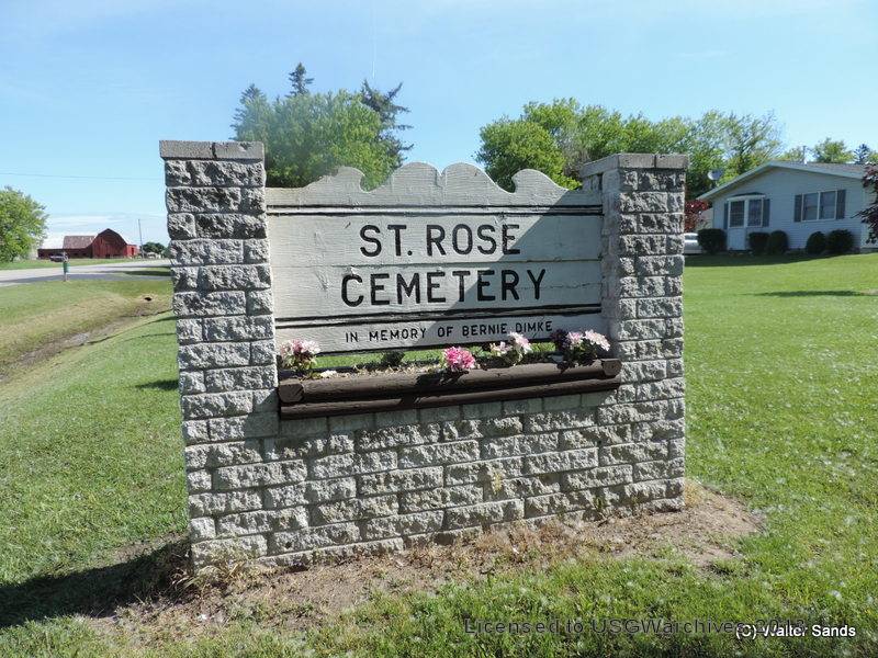 St. Rose Cemetery sign