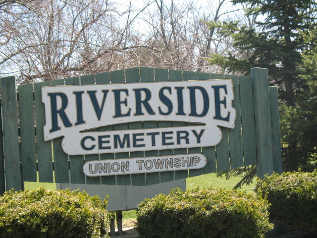 Riverside Cemetery Sign
