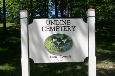 Undine Cemetery Sign