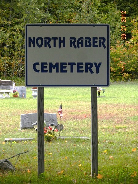 North Raber Cemetery sign