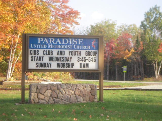 Paradise United Methodist Church Cemetery Sign