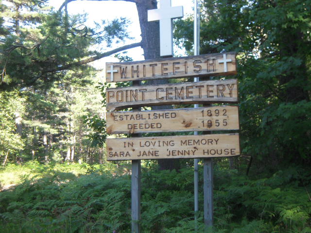 Whitefish Point Cemetery Sign