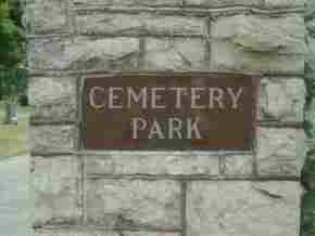 Cemetery Park sign