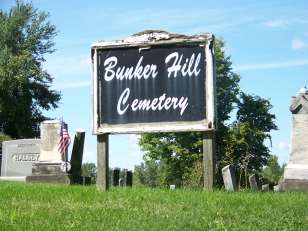 Bunker Hill  Cemetery Sign