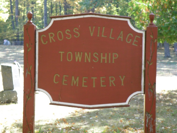 Cross Village Township Cemetery Sign