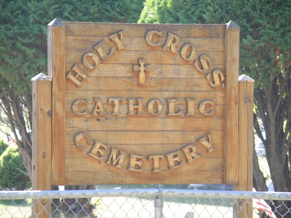 Holy Cross Catholic Cemetery Sign