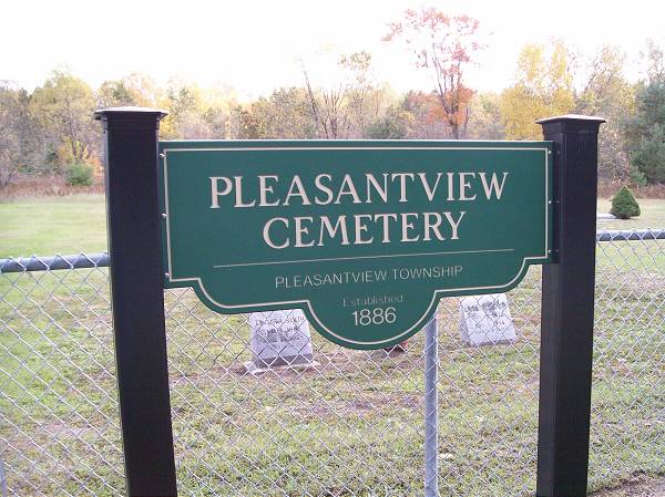 Pleasantview Cemetery sign