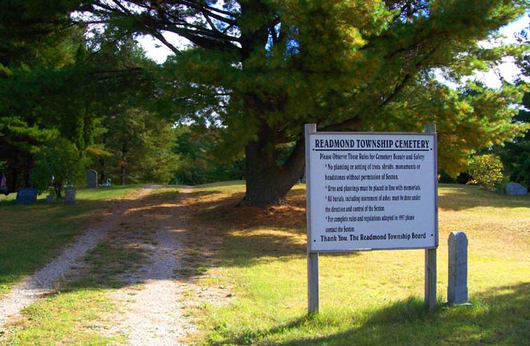 Readmond Township Cemetery sign