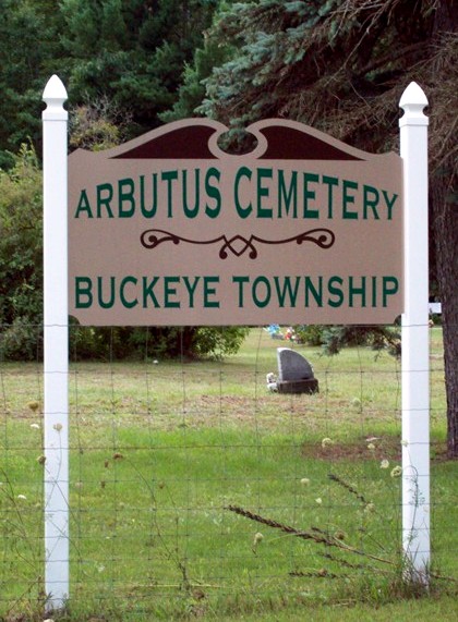 Arbutus Cemetery Sign