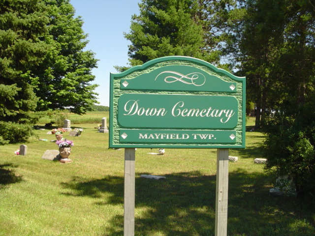 Down Cemetery Sign