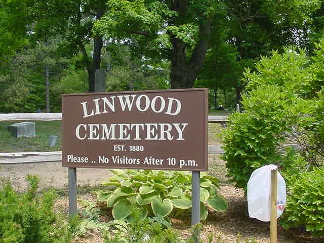 Linwood Cemetery sign
