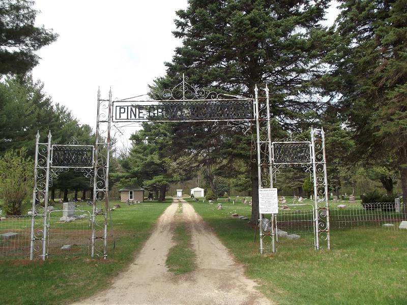 Pine Grove Cemetery sign