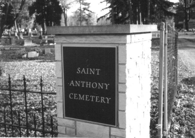 St. Anthony Cemetery sign