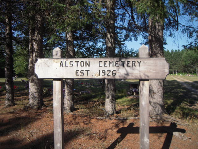 Alston Cemetery Sign