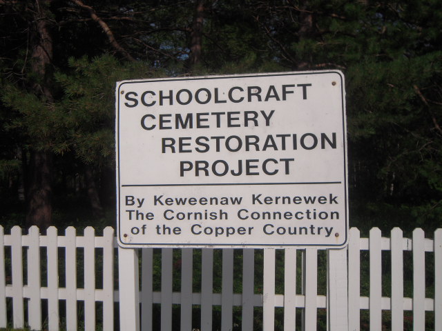 Schoolcraft Cemetery Sign