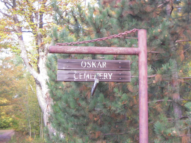 Oskar Cemetery Sign
