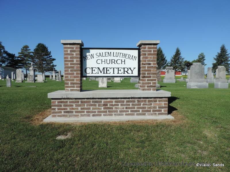 New Salem Lutheran Church Cemetery sign