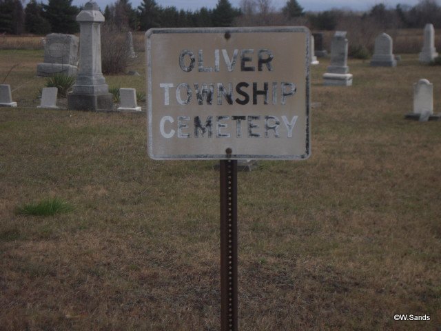 Oliver Township Cemetery sign