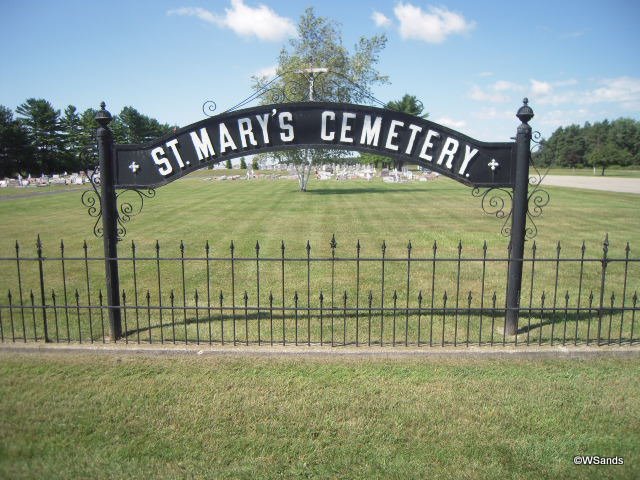 St. Mary's Cemetery Sign