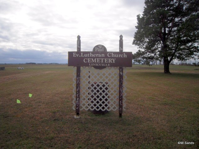 St. Paul Lutheran Cemetery sign
