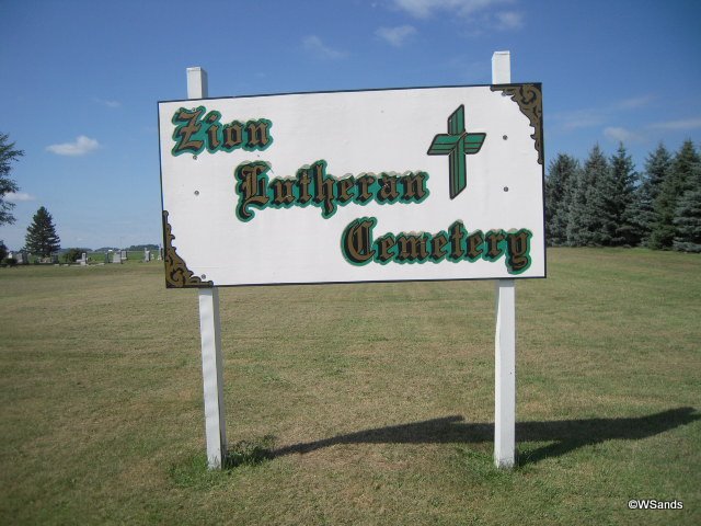 Zion Lutheran Cemetery Sign