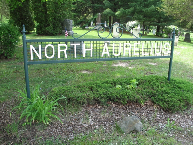 North Aurelius Cemetery sign