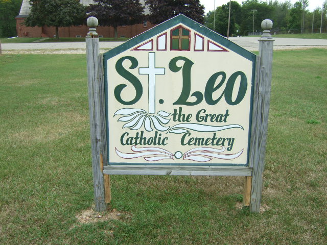 St. Leo the Great Cemetery sign