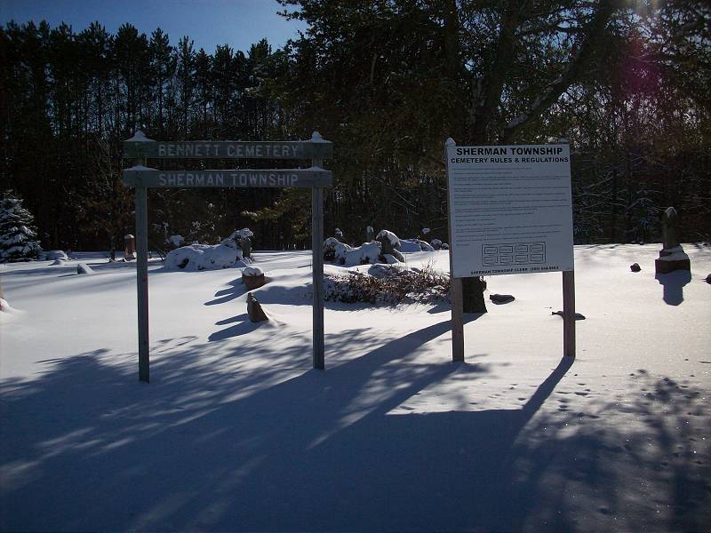Bennett Cemetery Sign