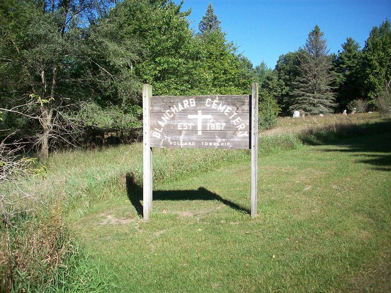 Blanchard Cemetery Sign