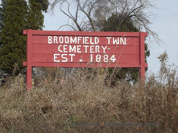 Broomfield Twp. Cemetery sign