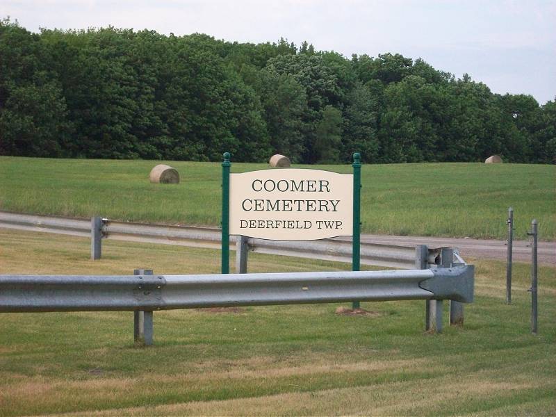 Coomer Cemetery sign