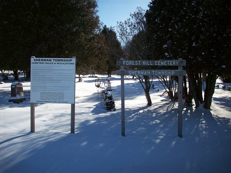 Forest Hill Cemetery Sign