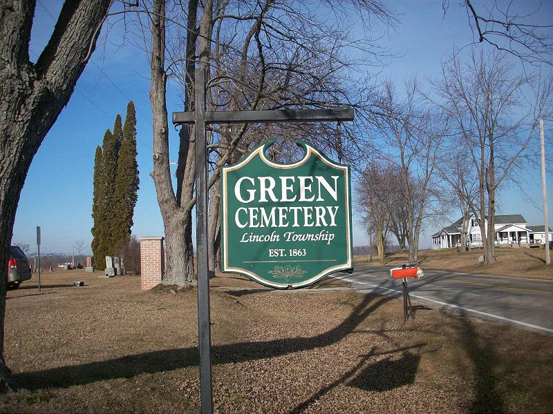 Green Cemetery Entrance