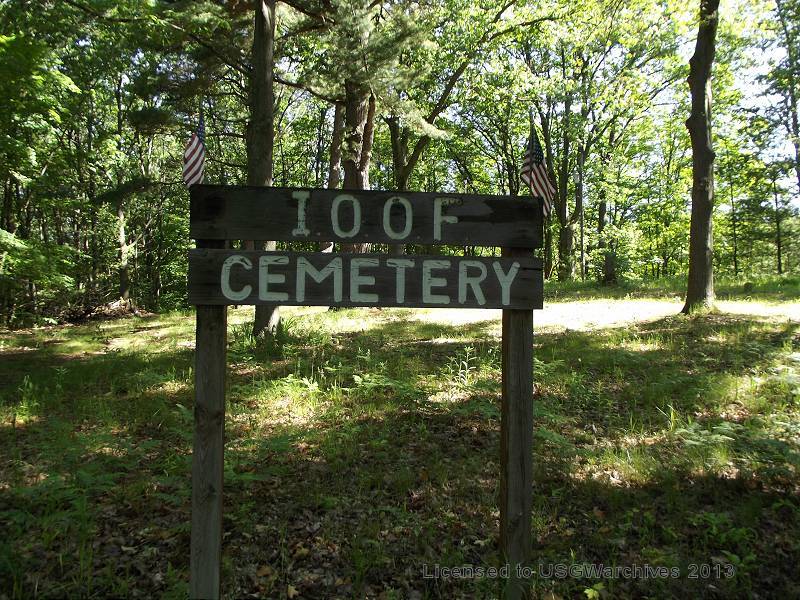IOOF Cemetery Sign