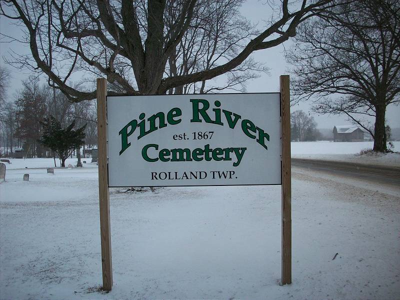 Pine River Cemetery Sign