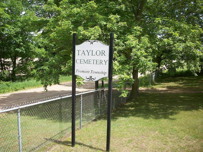 Taylor Cemetery sign