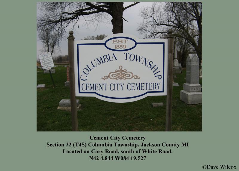 Cement City Cemetery Entrance